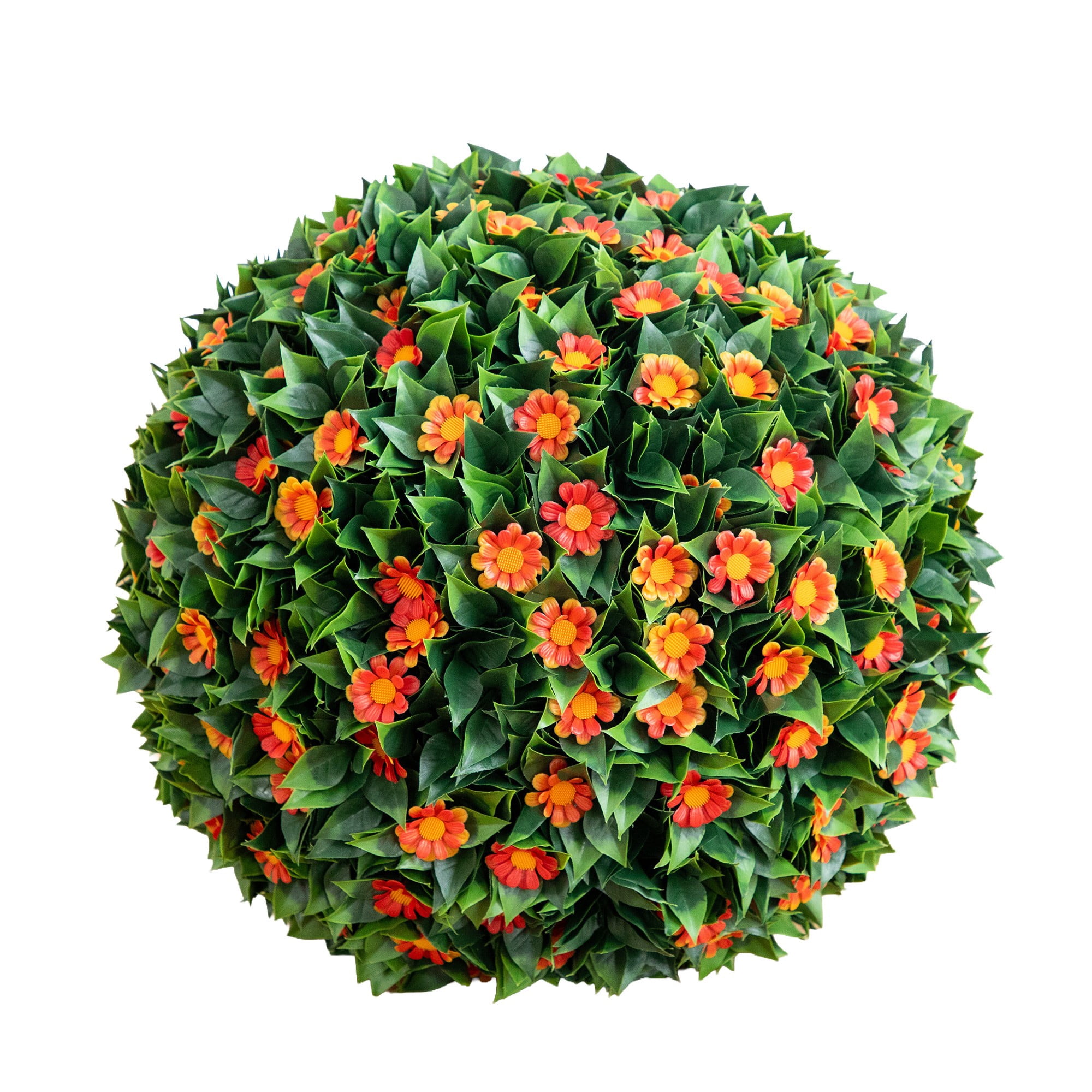 15in. UV Resistant Artificial Flowering Daisy Boxwood Ball (Indoor/Outdoor)