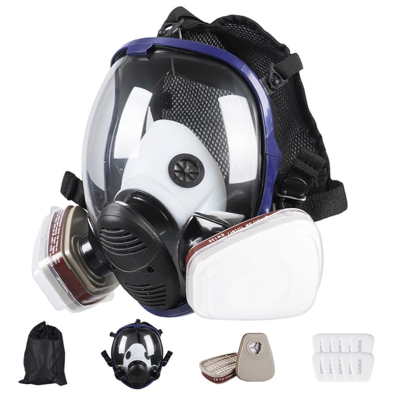 15in1 Full Face Large Size Respirator,Full Face Wide Field of View,Widely Used in Organic Gas,Paint spary, Chemical,Woodworking(for 6800 Respirator)