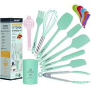 15in1 Silicone Baking Spatula Set, High Heat Resistant Non-Stick Rubber Spatula Utensils Kit with Reinforced Stainless Steel Core BPA Free & Food Grade for Kitchen Cooking Baking Mixing Tools