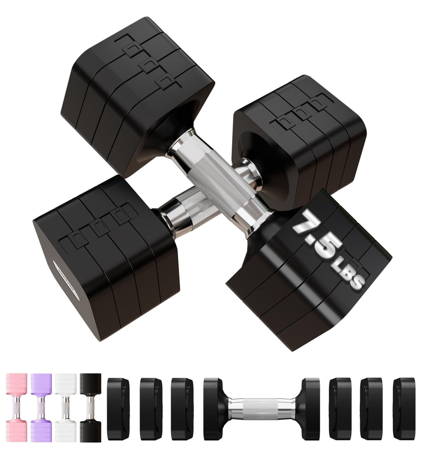 15lb 20lb 30lb 40lb 50lb Adjustable Dumbbell Set Free Weights Dumbbells For Women Men Hand Sets Adjust Weight Home Gym Exercise Workout Strength Equipments