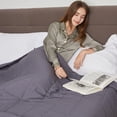thumbnail image 1 of Weighted Blanket for Adults (15lbs,48"X72") Heavy Blanket for Sleeping , Twin Size Breathable Blanket with Premium Glass Bead, Machine Washable, 1 of 9