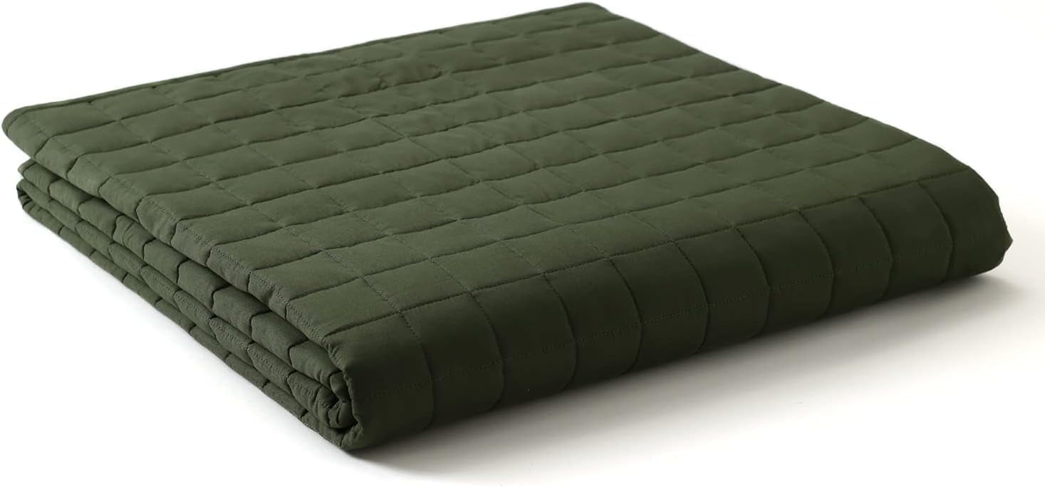All-Season Weighted Blanket 15lbs 48×72 – Cooling Microfiber Comfort