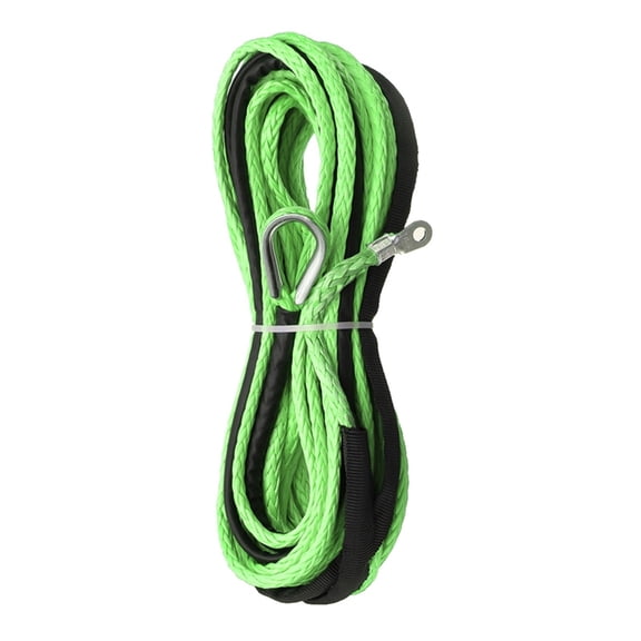 15m 5.5mm Towing Winch Cable Rope String Line Synthetic Fiber 7000lbs For ATV UTV SUV 4X4 4WD ,Durable & Safe