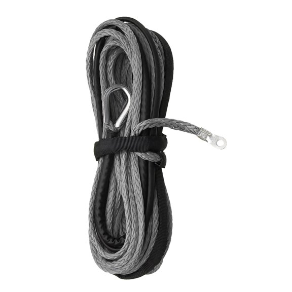 15m 5.5mm Towing Winch Cable Rope String Line Synthetic Fiber 7000lbs For ATV UTV SUV 4X4 4WD ,Durable & Safe