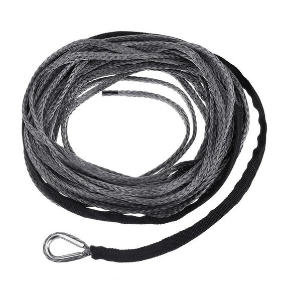 15m 6mm/7mm Towing Winch Cable Rope String Line Synthetic Fiber 5800lbs/7700lbs/9300lbs for ATV UTV SUV 4X4 4WD ,Easy to Carry