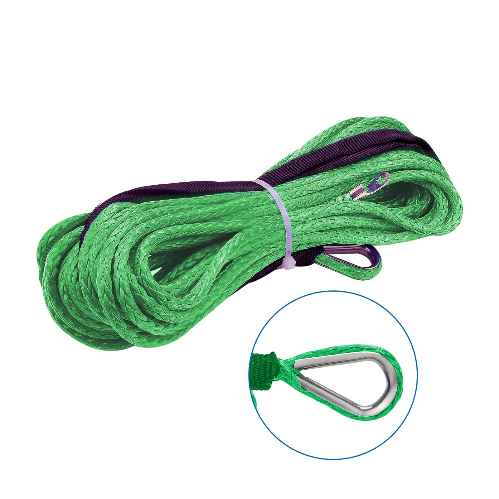 Winch String Line Rig 15m /6mm Towing Winch Cable Rope String Line Synthetic Fiber 5500lbs ...