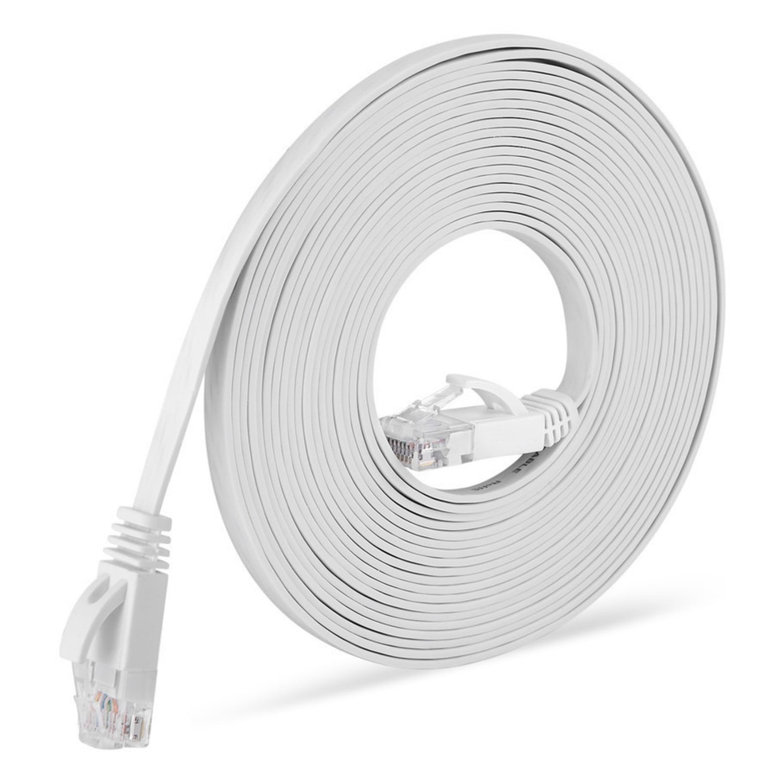15m Cat6 Ethernet Cable Flat Internet Cable Networking Cable Rj45 250Mhz Patches Cable for Routers and Modem