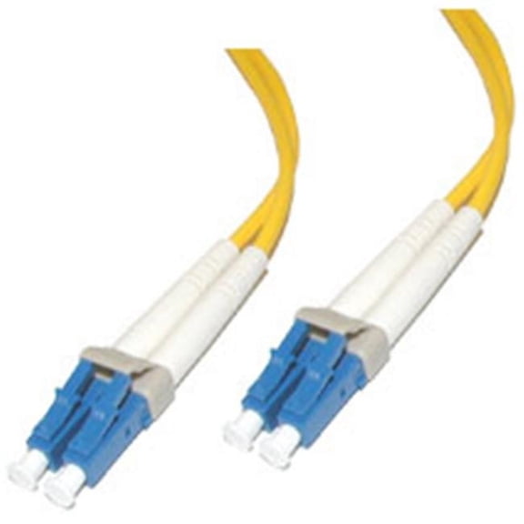 15m LC-LC DUPLEX 9-125 SINGLE-MODE FIBER PATCH CABLE - YELLOW