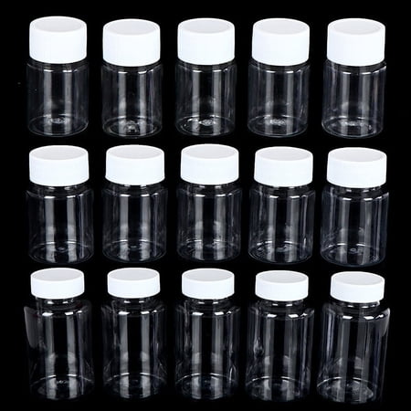 15ml/20ml/30ml/100ml Plastic PET Clear Empty Seal Bottles Solid Pill Container