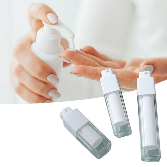15ml/30ml/50ml Mini Dispenser Portable Free Refillable Bottle with Pump for Travel Shampoo Conditioner Shower Soap Work Hand Dish Soap Lotion Makeup Essential Oil