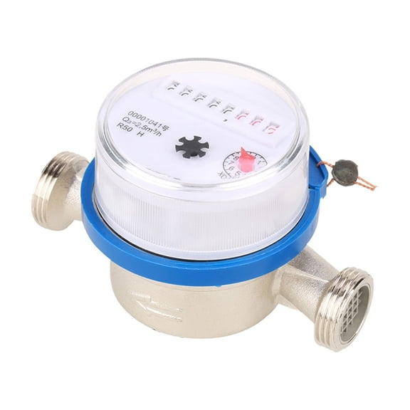 15mm 1/2" Water Meter Garden Home Plastic Cold Water Meter Single Water Dry Table Measuring Tools ,Corrosion Resistance