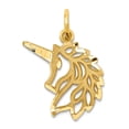 thumbnail image 1 of 15mm 10k Solid Yellow Gold Unicorns Head Pendant Necklace Pendant for Women - .8 Grams, 1 of 2