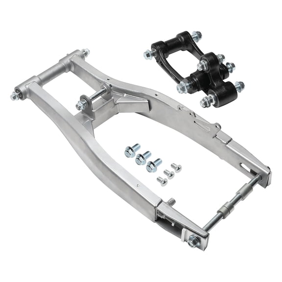 15mm Bolt 590mm Rear Swingarm with Shock Linkage Assembly, Suspension Shock Swing Arm for 16" 18" Wheel Dirt Bike 200cc 250cc 150cc 125cc