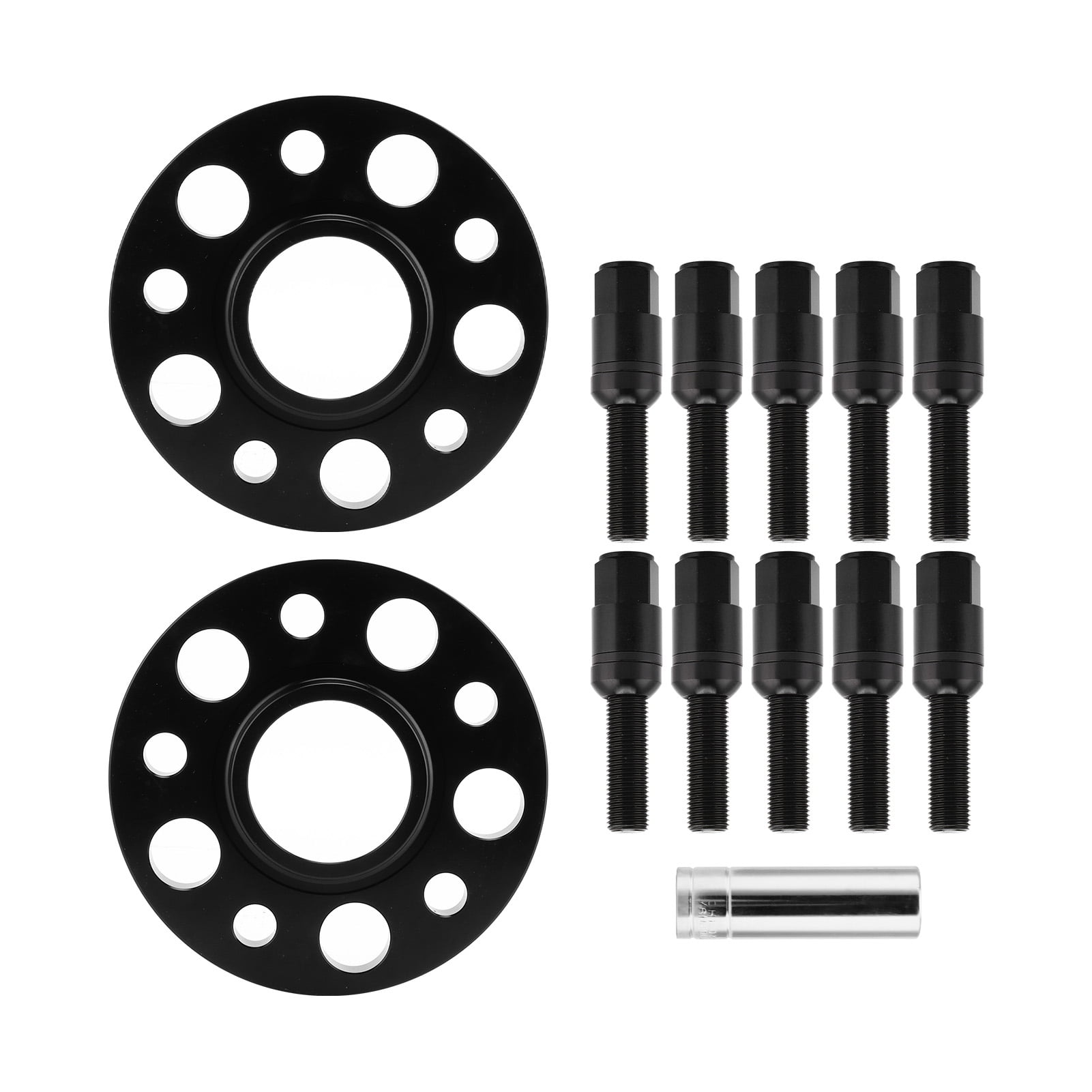 15mm Car Hub Centric Wheel Spacers Kit for A4/A6/A7/A8/Q5/RS5 Black
