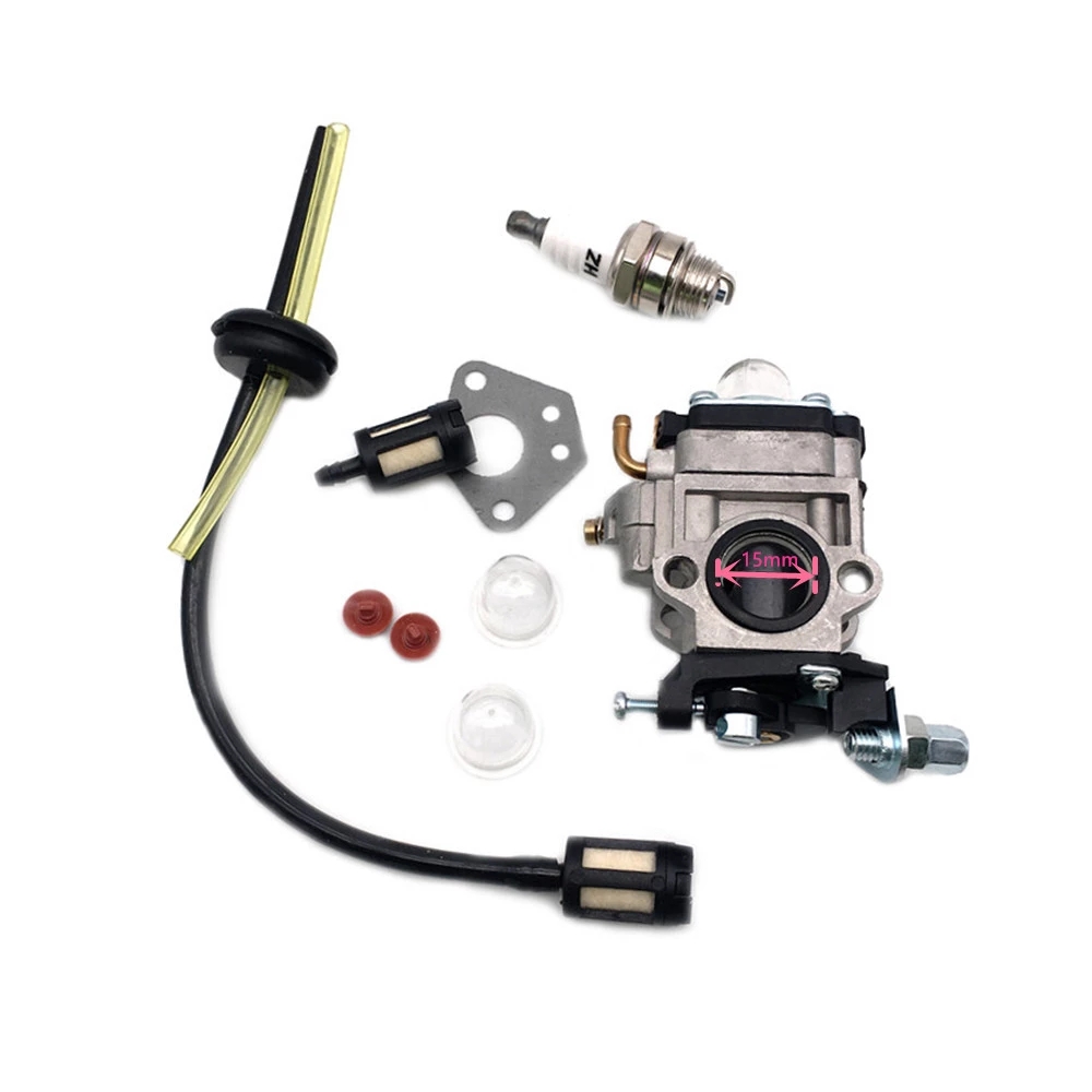 15mm Carburetor Kit For Brushcutter 43cc 49cc 52cc Brush Cutter with ...