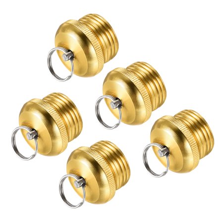 15mm Dia Copper Plated Fishing Rod End Cup Protector, 5 Pack