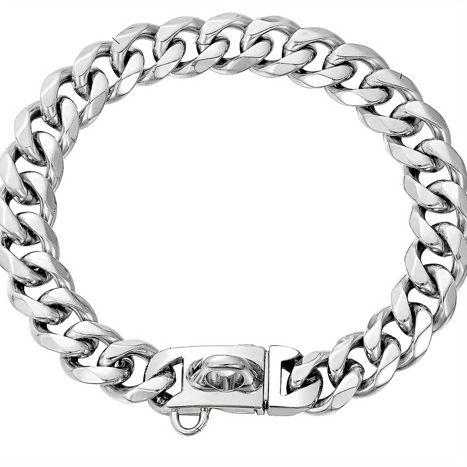 15mm Dog Chain Collar Walking Metal Collar With Design Secure Buckle