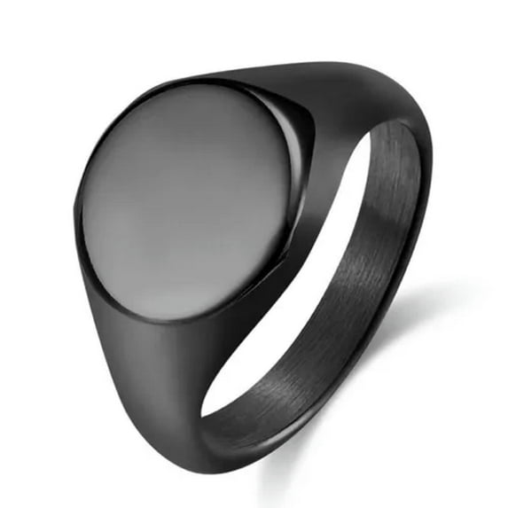 15mm Gold/Silver/Black Round Band Men's Stainless Steel Polished Ring Size 6-12