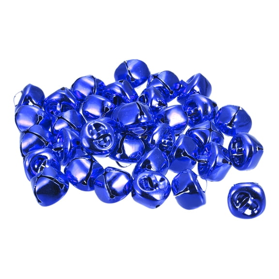 15mm Jingle Bells Craft Bells Carbon Steel Electroplating Dark Blue 48 Pack