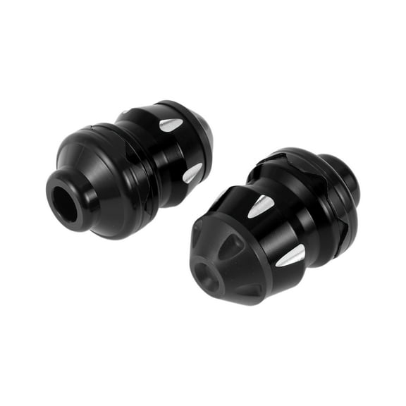 15mm Motorcycle Slider Frame Aluminum Alloy Plastic Wheel Fairing Protection Crash Pad Protector Guard 46mm 74mm Black 2 Pcs