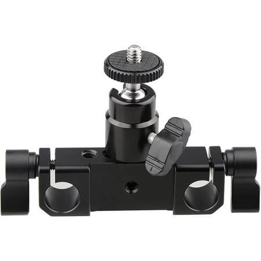 15mm Rod Clamp Railblock with 1/4 Hot Shoe Mount Mini Ball Head for DSLR  15mm Rail Rig Rod Support System 