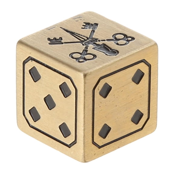 15mm Solid Polished Brass Dices Metal Solid Poker Dices Funny Game Playing Props