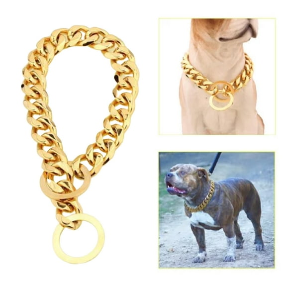 15mm Thick Stainless Steel Dog Chain Collar Pet Supplies