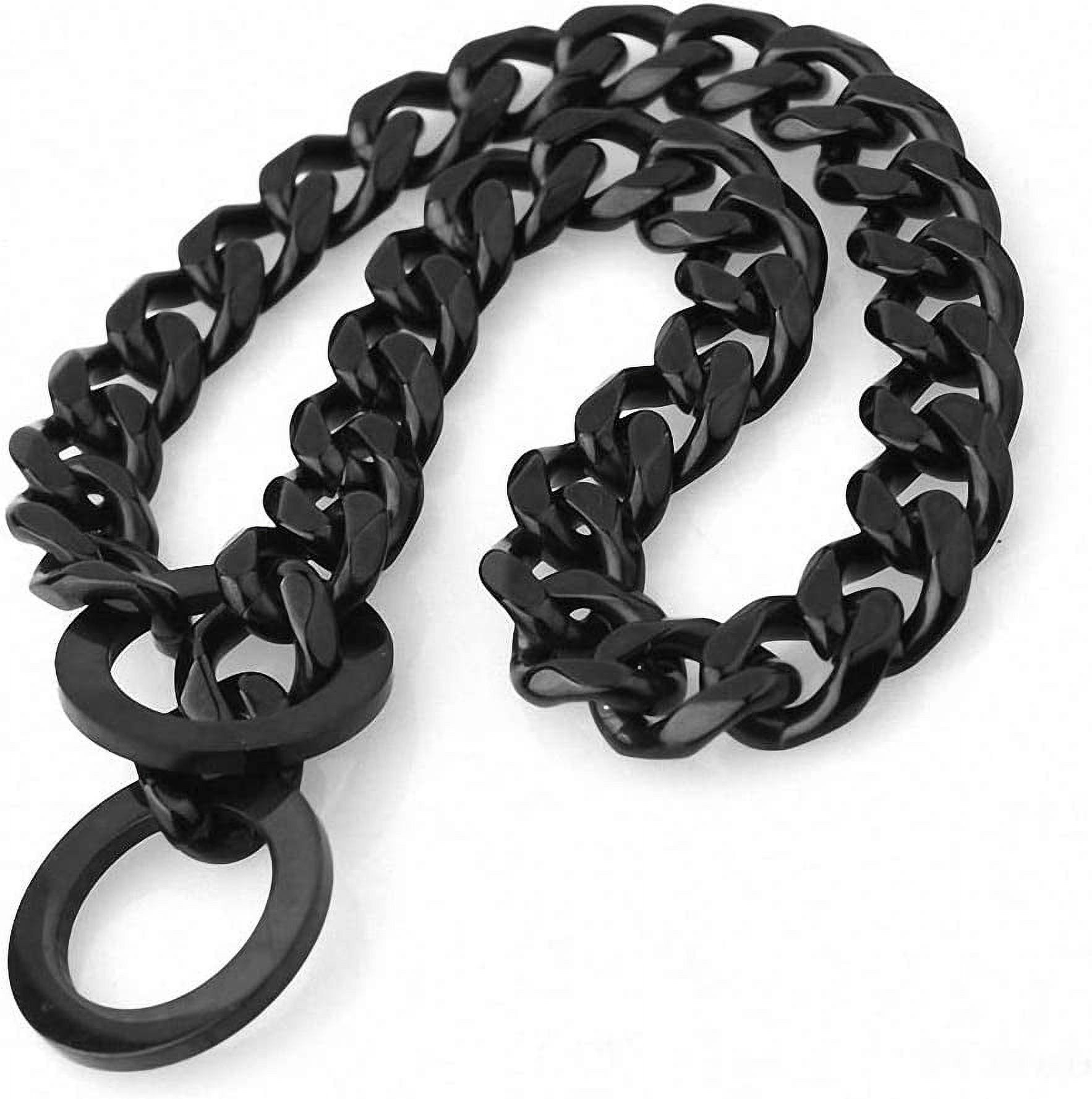 15mm Strong Silver Gold Stainless Steel Slip Dog Collar Metal Dogs Training Choke Chain Collars