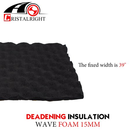 15mm Thickness Heat Proof Mat Black Adhesive For Noise Shield Proofing Proof Barrier Aluminum Foam Trunk Floor Mat Firewall Doors (54"x40)