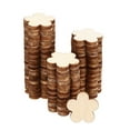 thumbnail image 1 of 15mm Wooden Flowers, 50 Pack Unfinished Wood Flowers Blank Wooden Cutouts, 1 of 5