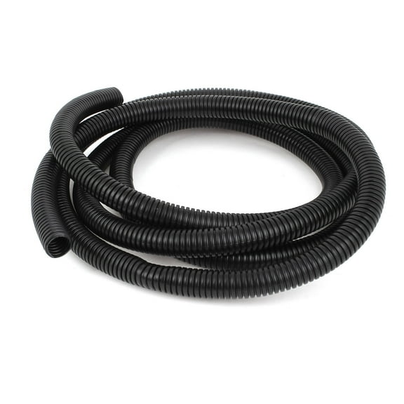 3 M 15 x 18 mm Flexible Corrugated Conduit Tube for Garden,Factory,Office Black