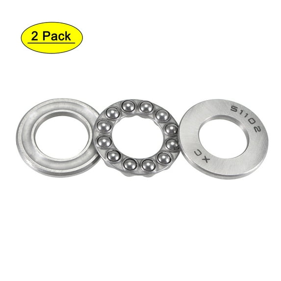 15mmx28mmx9mm Single Row Thrust Ball Bearing 51102 2pcs