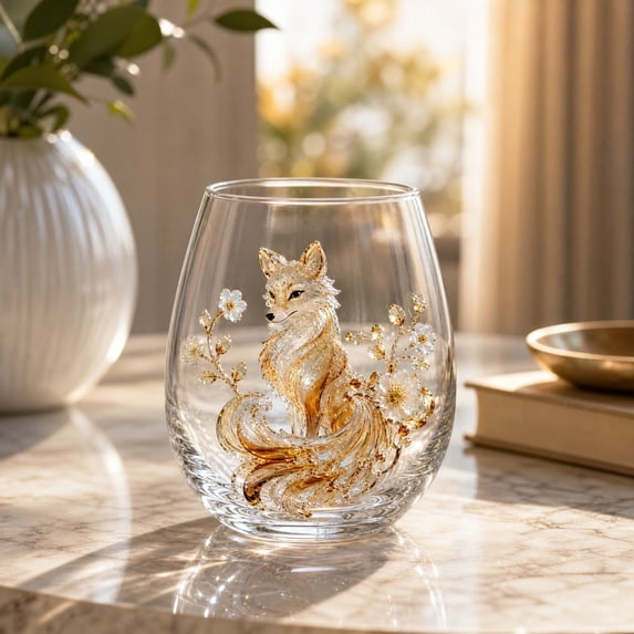 15oz 420ml Animals Themed Glass Cup, 2D Cute Animal Design Clear Drinking Glass with Straw, Large Capacity Glass Tumbler Home Gift (5.91x5.12x4.33in)
