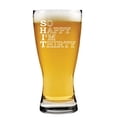 thumbnail image 1 of 15oz Beer Pilsner Glass So Happy I'm Thirty 30th Birthday Funny, 1 of 1