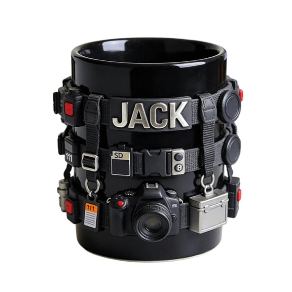 15oz Camera Style Coffee Mug, Creative Photographer Mug Gift, Novelty Coffee Cup for Women Men, Birthday, Christmas, Graduation, Office Desk Decor