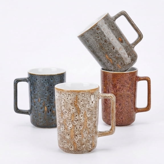 15oz Ceramic Coffee Mugs for Coffee, Tea, Cocoa, Milk (4 Pack)