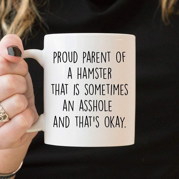 15oz Funny Coffee Mugs, Hamster Mom Mug, Hamster Dad, Funny Hamster Coffee Mug, Hamster Ideas, Proud Parents Mug P13WHH,White