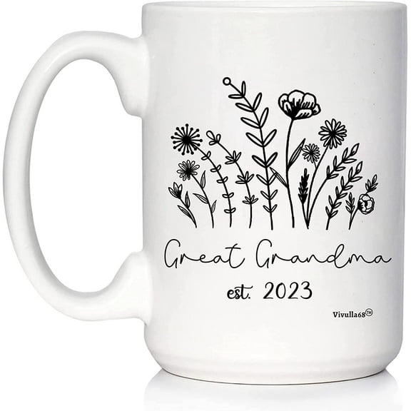 15oz Great Grandma Mug 2023, Great Grandma Gifts, Great Grandmother, Great Grandma Coffee Mug, Great Grandparents Baby Announcement, Promoted To Great Grandma, Great Grandma Pregnancy Announcement