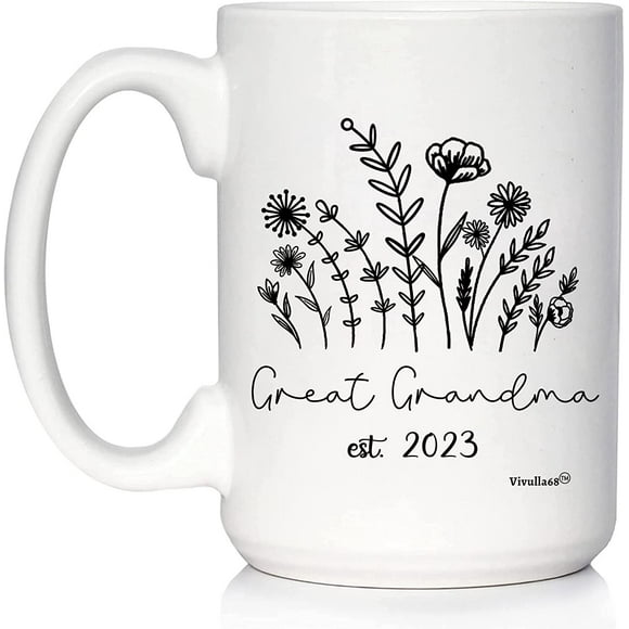 15oz Great Grandma Mug 2023, Great Grandma Gifts, Great Grandmother, Great Grandma Coffee Mug, Great Grandparents Baby Announcement, Promoted To Great Grandma, Great Grandma Pregnancy Announcement