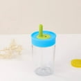 thumbnail image 1 of 15oz Mini Plastic Straw Cup for Kids – Compact Insulated Tumbler with Reusable Straw, Dishwasher Safe, Spill-Resistant, Cold Drink Travel Bottle for School or Sports, 1 of 2