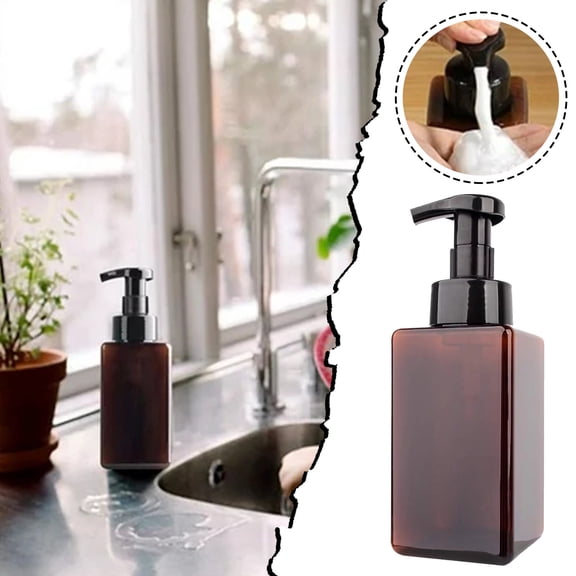Foaming Soap Dispenser 15Oz Refillable Liquid Hand Soap Empty Bottle Container for Home and Bathroom Use Ideal for Settings Durable Stylish Design