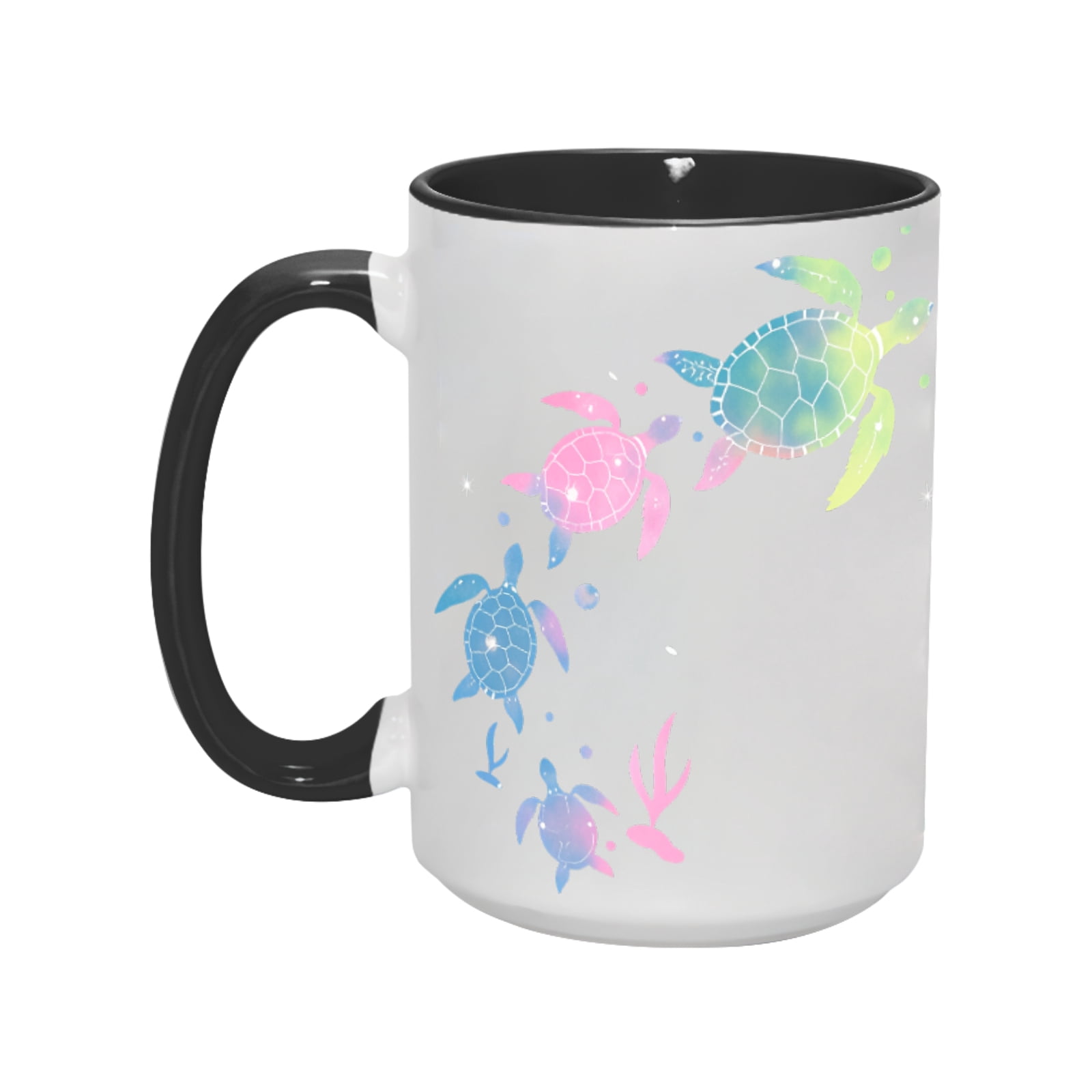 Turtle Shell Cups 15oz Sea Turtle Magic Mug - Enchanting Pastel-Colored Sea Turtles ...