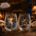 thumbnail image 1 of 15oz Winter Story Scene Glass Cup, Warm Cabin & Lakeside Pattern Aesthetic Festive Glass Mug, Multipurpose Holiday Glassware for Drink Serving & Home Table Decor, Christmas Xmas Holiday Gift, 1 of 7