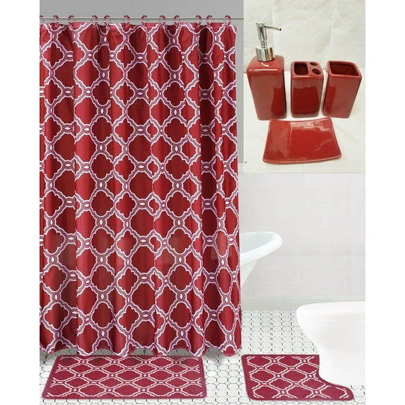 15pc + 4pc Accessories Complete Bathroom Set Assorted ( 19pc)