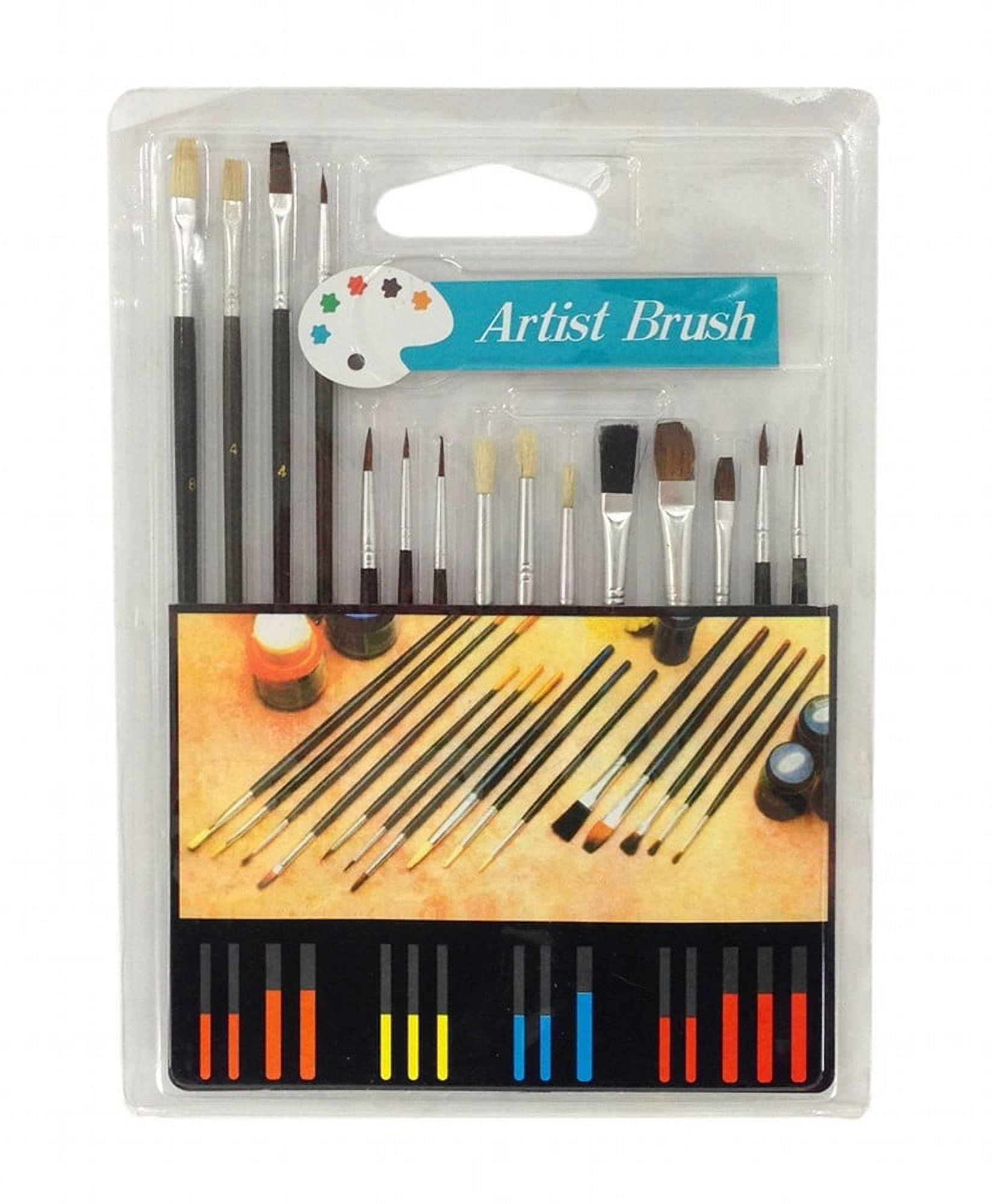 KINGART® All-Purpose Brush Set for Art, Hobby & Craft 15-Pack