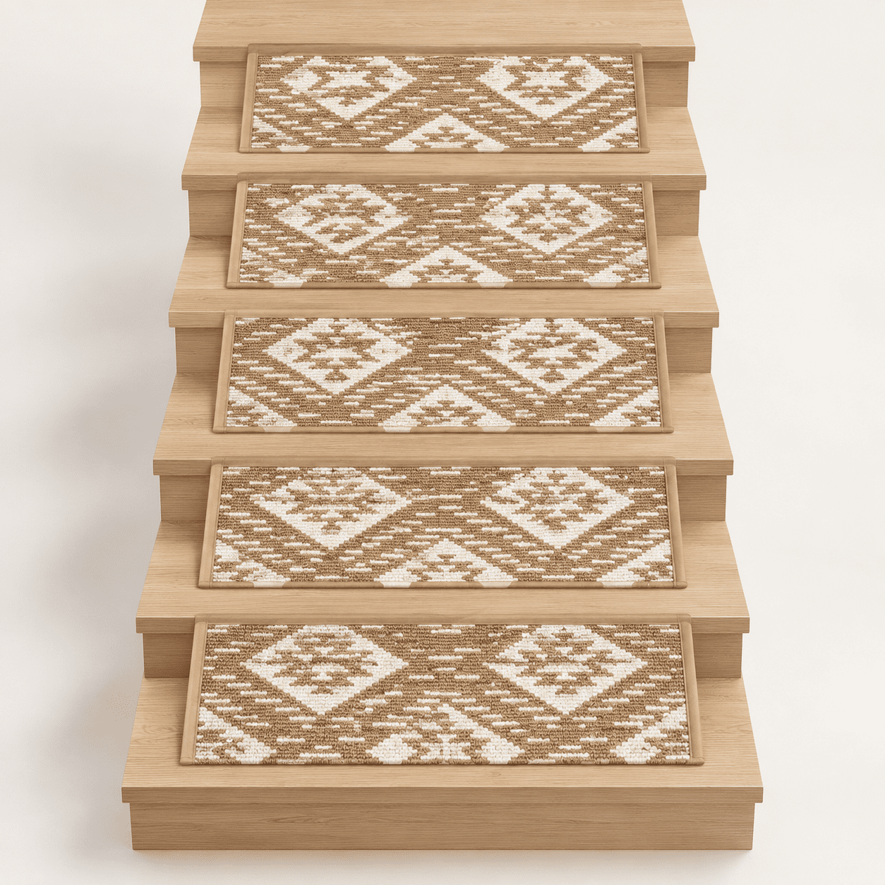 Step Rug Stairs 15pc Stair Treads Non-slip Washable Peel And Stick For Wooden Steps ...