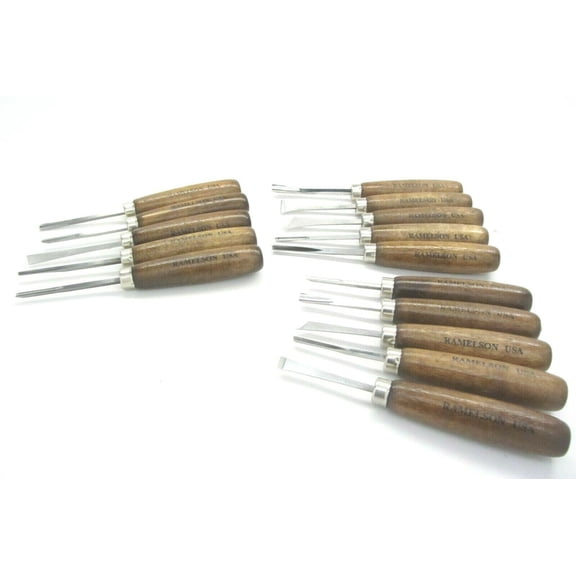 15pc Woodcarving Gunsmith Tools Gouge Parting Mini RAMELSON USA 106 106R 209S