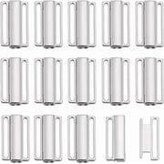 15pcs 1.2 Inch Bikini Clasps Front Closing Bra Hooks Bathing Suit Clasp Bikini Front Closure Buckles for DIY Sewing Swinsuit Garment Making Bra Hooks Replacement Silver