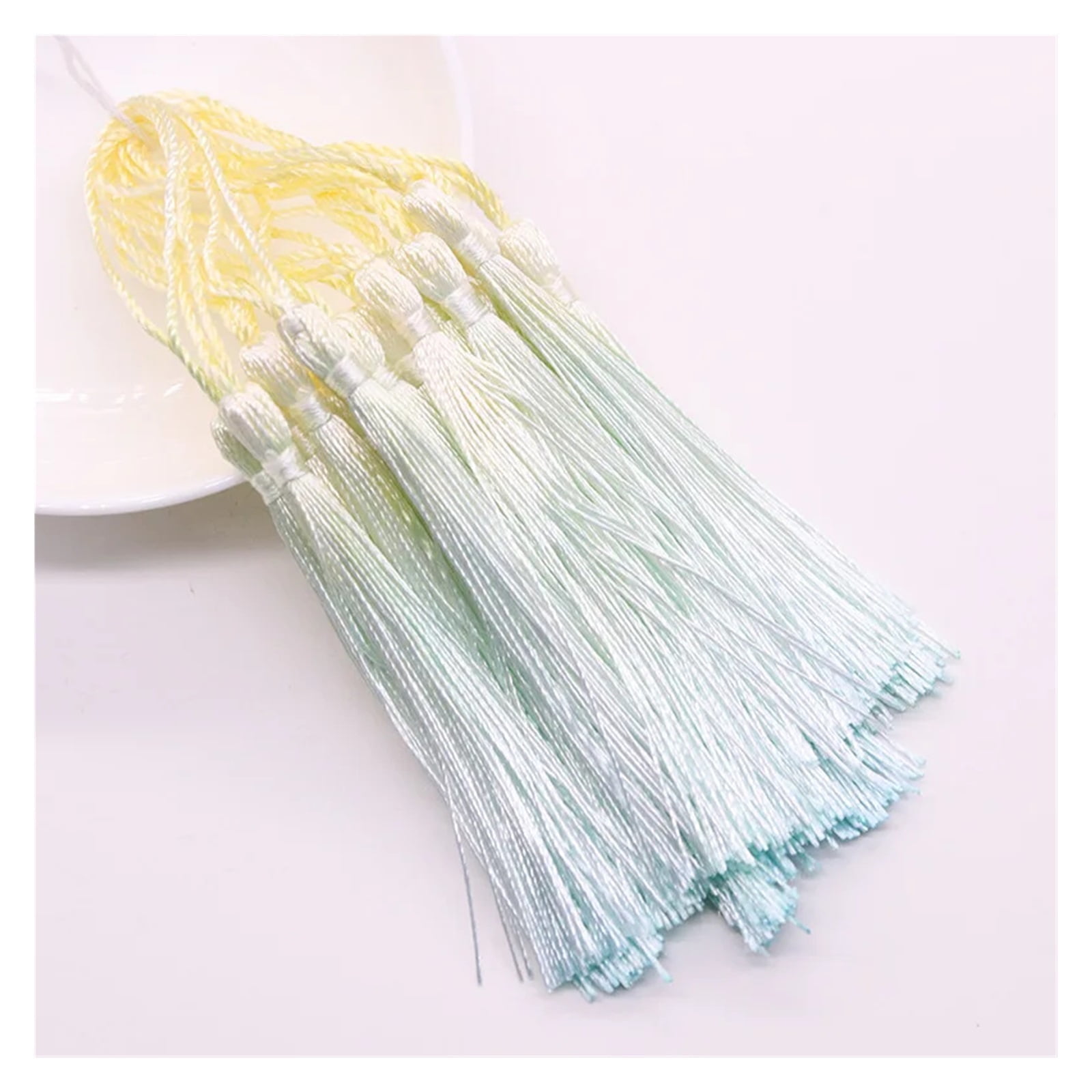 15pcs 13cm Gradient Tassels Hanging Rope Bookmark Polyester Silk Tassel ...