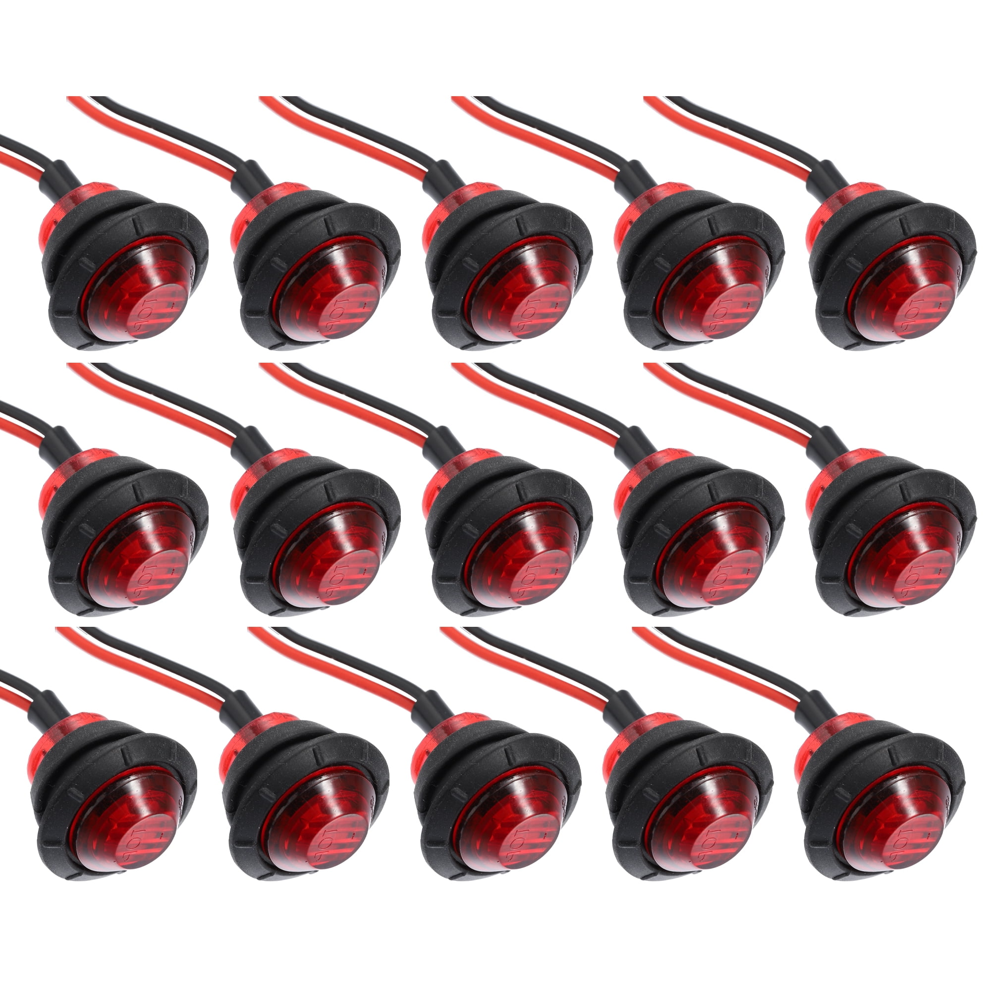 15pcs 3 4 Inch LED Marker Lights 12V DC For Truck RV Car Bus Trailer 15pcs-3-4-inch-led-marker-lights-12v-dc-for-truck-rv-car-bus-trailer